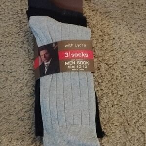 Men's Gray and Black Socks